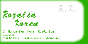 rozalia koren business card